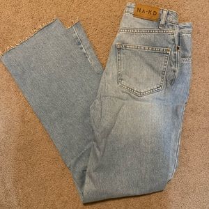 High rise straight leg jeans
